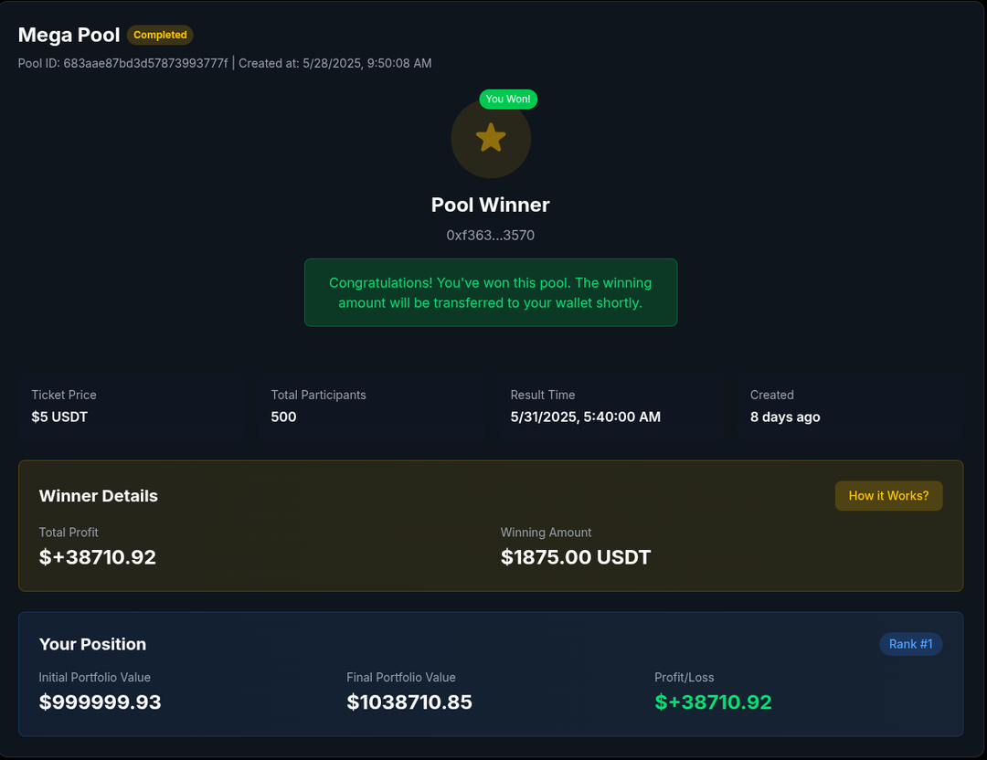 Pulse Pool Winner